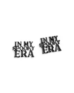 Baublebar Spooky Era Pave Text Stud Earrings in Black Tone