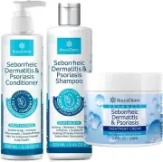 Roycederm Complete Scalp Care Set: Shampoo, Conditioner & Cream for Psoriasis...