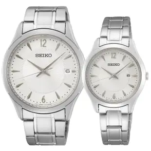 【SEIKO 精工】CS 城市簡約情侶手錶 對錶 送行動電源 畢業禮物(SUR417P1+SUR423P1)