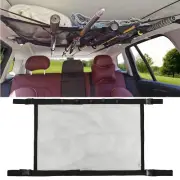 Car Fishing Rod Holder SUV Ceiling Storage Net Interior Car Roof Rack Mesh St...