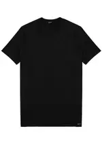 Tom Ford Stretch Jersey T-Shirt, Men's Clothing, Black, Cotton Material, Comfortable Fit, Casual Wear - S S