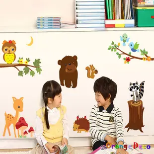 【橘果設計】動物朋友 壁貼 牆貼 壁紙 DIY組合裝飾佈置