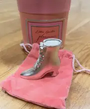 ESTEE LAUDER SOLID PERFUME COMPACT VICTORIAN STYLE BOOT PLEASURES FRAGRANCE MIB