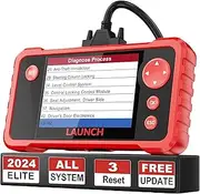 [LAUNCH] CRP123 V2.0 Plus Elite[2025 New Model]All System Scan Tool with 3 Reset Oil Service/Throttle Relearn/SAS Reset,OBD2 Scanner Diagnostic Tool