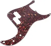 ERINGOGO Standard Pb Bass Pickguard Scratch Plate Replacement for Guitar Deep Brown Tortoise Design Scratch Protection Easy Installation Includes Protective Film