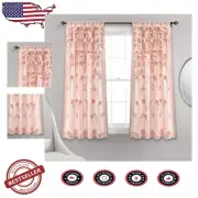 Riley Shabby Chic Window Curtain with Elegant Bow - Light Filtering, 54" x 63"