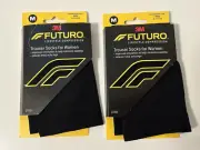 NEW 2 Pack Futuro Trouser Socks for Women - Mild Compression 8-15 mmHg Size M B3
