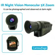 IR Night Vision Monocular 5X Zoom Telescope Digital Camera Hunting HD 4K Video