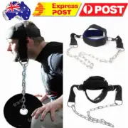 Bodybuilding Weight Lifting Gym Head Neck Harness Bar Strap With Rope Headband