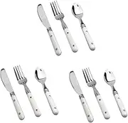 Alipis 3 Sets Lightweight Boys and Girls Western Food 4-Piece Reusable Cutlery Set Spoon Fork Knife