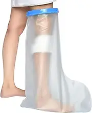 Hain Adult Leg Cast Cover, HAIN Clear Waterproof Shower Bandage Protector with Seal Protection for Foot, Knee, Ankle Wound in Bathing or Swimming, 100% Reusable(Full Size) (Long Leg)