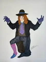 The Undertaker 11x14 ORIGINAL COLOR ILLUSTRATION By Luke Kororolowicz