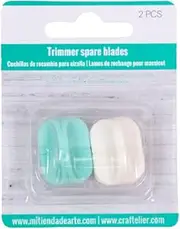 Craftelier - Pack of 2 Steel Blades + Replacement Folder for Craftelier Basics Mini Scissors | Also compatible with We R Memory Keepers Mini Scissors