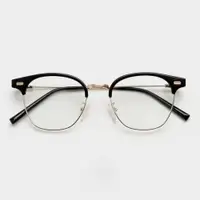 在飛比找ETMall東森購物網優惠-潮流韓版新款近視TR90眼鏡框男女文藝素顏金屬細邊平光鏡架小