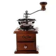 2X(Manual coffee grinder Wood / metal hand mill Spice mill (wood color) P4O9)