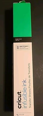 Cricut Infusible Ink Transfer Sheet Patterns, Bright Green NIB 12x12 Sheets