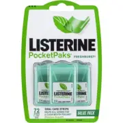 Listerine Pocketpaks Oral Care Strips FreshBurst Value Pack 72 Strips