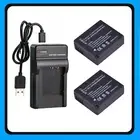 2 Battery + USB Mi Charger For DMW-BLE9E Panasonic Lumix DC-ZS200 DC-TZ90 DC-GX9