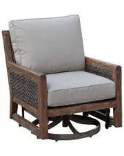 Courtyard Casual Bermuda Teak Swivel Glider