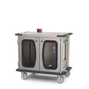 Metro CaseVue CV36LC-NBFH Surgical Case Cart with Clear Doors, Color Flags, and