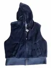 Calia by Carrie Underwood Vest Blue Faux Fur Hooded Sleeveless Jacket Zip Small