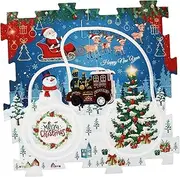 DIY Xmas Train Puzzle Track Set for Boys and Girls Wooden Tracks Electric Cars Enhance Creativity Logical Thinking