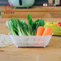 在飛比找Yahoo奇摩購物中心優惠-日本小久保KOKUBO 日本製長形蔬果瀝水籃-2色可選