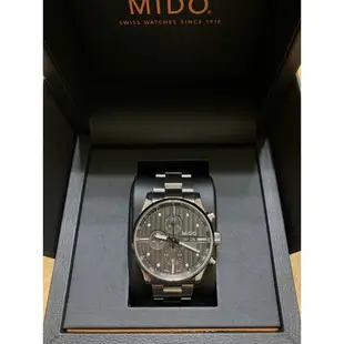 美度 mido multifort 三眼計時 機械錶 44mm 保固內