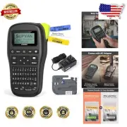 High-Resolution Thermal Label Printer with AC Adapter - Lightweight & Portable