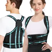 JOLAYSO Back Brace Posture Corrector for Men & Women: Adjustable Full Back Su...