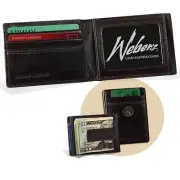 Premium Leather Front Pocket Wallet Money Clip, Buck Deer Concho Men's Chocolate