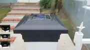 10-pk Solar Black Cap Light With 4 Bright White SMD LED For 5"x5" PVC/Vinyl Post
