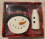St. Nicholas Square Christmas Cookies for Santa Plate and Milk Jug Set