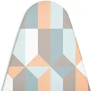 Encasa Homes Ironing Board Cover with Extra Thick Pad, Standard (Fits Medium Boards 14 x 42 inch) Elasticated for Perfect Fit, Scorch & Stain Resistant, Durable - Blocks