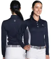 Delzani 'Luciana-Air' Horse Riding Technical Equestrian Sun Shirt - Navy