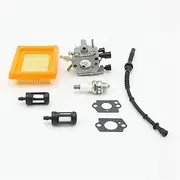 WQWQW Carburetor Air Filter Fuel Hose Repower Kit for Stihl FS120 FS200 FS250 FS300 FS350 FR350 FR450 String Trimmer Brushcutter Parts