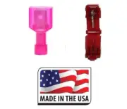 (100) RED 22-18 AWG T-TAPS & (MALE) Nylon QD WIRE CONNECTOR SPLICE ELECTRICAL