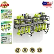 3-Tier Heavy Duty Tool Organizer - Matte Black Floating Shelf with Drill Holders