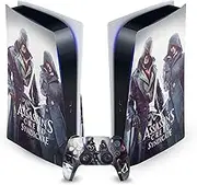 Official Assassin's Creed The Rooks Syndicate Graphics Vinyl Faceplate Sticker Gaming Skin Decal Cover Compatible with Sony PlayStation 5 PS5 Disc Edition Console & DualSense Controller