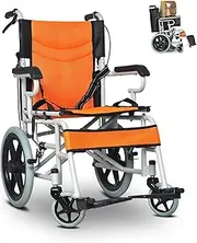 Ultra Lightweight Foldable Wheelchair, with Handbrakes and Swing Away Footrests,45Cm Wide Seat, Portable & Transport Wheelchair,Wheelchairs for Elderly, Adults(Color:C)