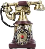 Vintage Phone, Iron Retro Landline Telephone Antique Phone Push Dial Button Old Telephone, Vintage Phone Decor for Home Office Cafe Bar Window Prop Phone