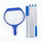 Pool Skimmer - Pool Skimmer Net with Telescopic Pole, Skimmer Net with Fine Mesh Net for Cleaning Leaf of Swimming Pools, Spas, Hot Tubs and Fountains