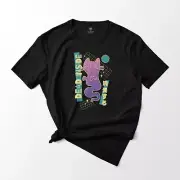 Dead Inside, Ghost Cat Retro Grid Design Graphic T-Shirt - Unisex