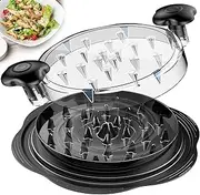 Chicken Shredder Large Chicken Breast Shredder Tool Twist with Brush&Fork, Visible Meat Shredder Machine, Anti-Slip Strip, Ergonomic Handle, BPA Free, Suitable for Pork Beef Chicken(Black)