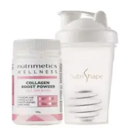 2 Items Nutrimetics Collagen Boost Powder Hair Skin Nails Shaker Nutrishape