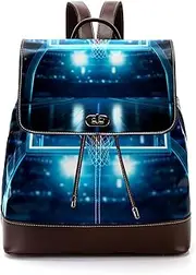 Travel Backpack for Men,Backpack for Women,Basketball Hoop Stadium,Backpack, F6dc0szeuqoh, 10.5x5x12.5 in