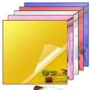 Acrylic Mirror Sheets 1/8 5Pcs 12 X 12In 3 Mm Laser Cutting Red Gold Silver Rose