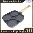 4 Cup Pancake Pan Non-stick Griddle Pancake Maker for Kids Breakfast(Black) AU