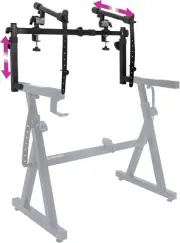 2 Tier Keyboard Stand Attachment with Straps - Two Tier Keyboard Stand for Elect