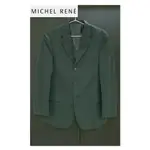 全新 100%羊毛 專櫃品牌MICHEL RENE 深灰色西裝外套-50/34